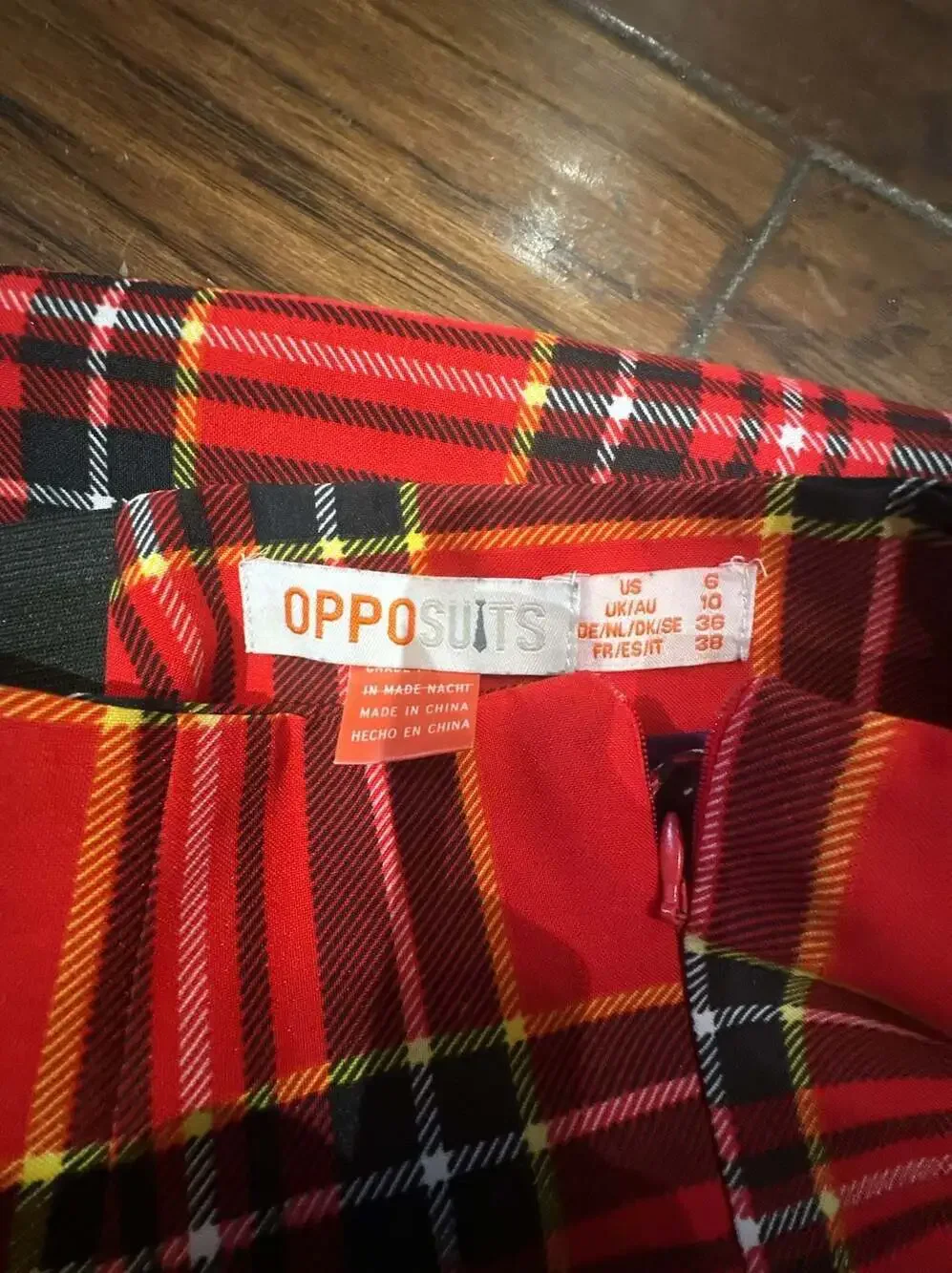 OppoSuits Lumberjackie Red Tartan Plaid Mini Skirt